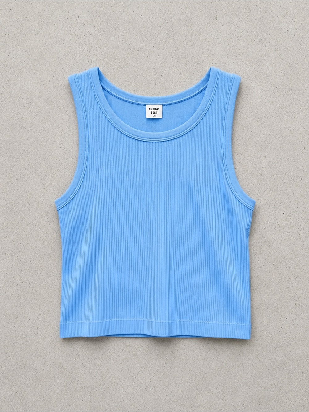 Aritzia Sunday Best SinchSeamless Rib Crew Tank – Bright Blue Size L